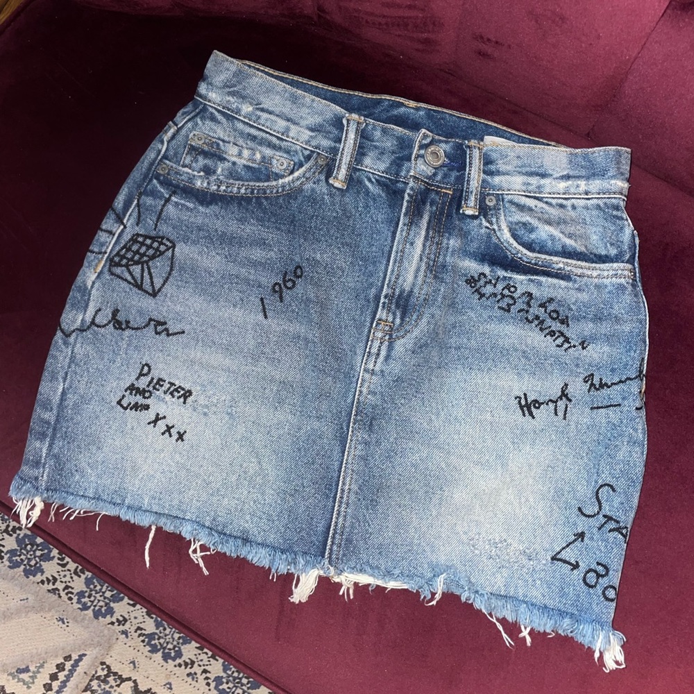 AllSaints Denim Mini Skirt